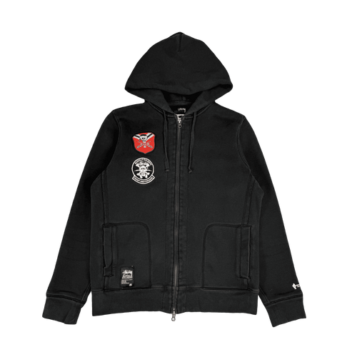 Stussy x Buffalo Soldiers Zip Up Hoodie Black (USED) | Vintage Clothing Store Canada