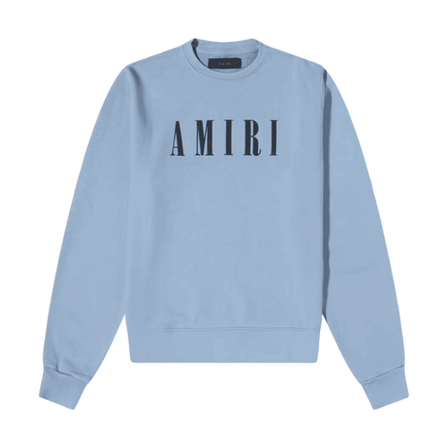 Amiri Core Logo Crewneck Dusty Blue | Vintage Clothing Store Canada