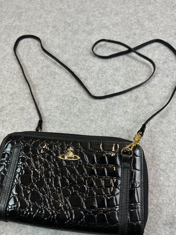 Vivienne Westwood Leather Clutch Bag Black