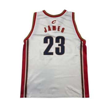 Vintage 2000s Champion NBA Cleveland Cavaliers LeBron James Jersey White