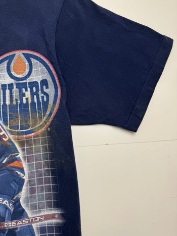 (M) Vintage 90s Edmonton Oilers Doug Weight Tee Navy