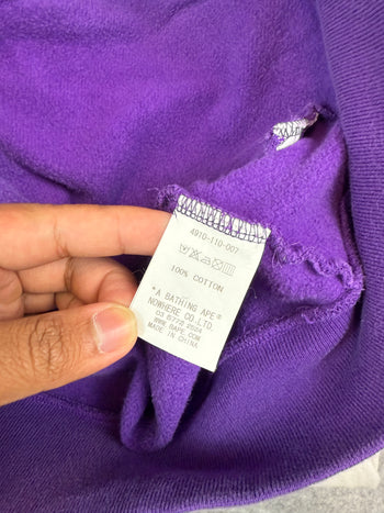 BAPE Varsity Shark Jacket Purple (USED)