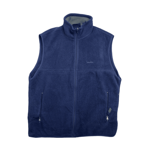 Vintage 90s Patagonia Synchilla Zip-Up Vest Navy | Vintage Clothing Store Canada