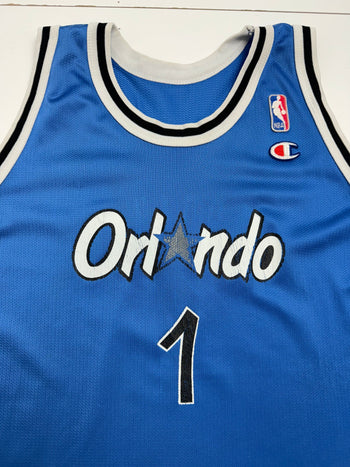 (M) Vintage Champion Orlando Magic Penny Hardaway Jersey Blue