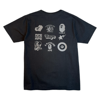 BAPE Multi Logo Tee Black (USED)