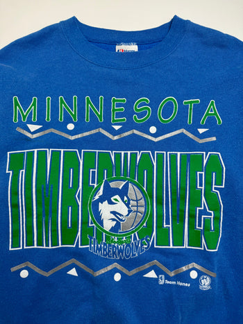 (M) Vintage 90s Minnesota Timberwolves Sweatshirt Blue