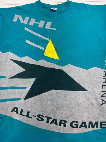 Vintage '95 San Jose Sharks All Star Game Tee Turquoise