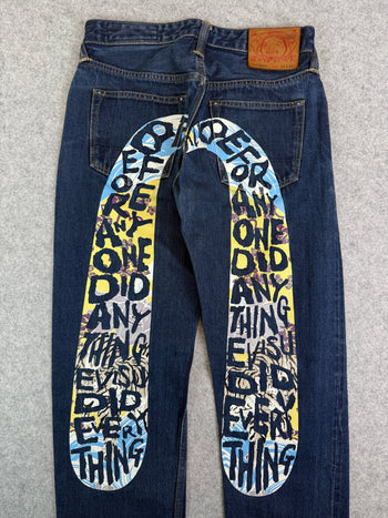 Vintage Evisu Lot 2000 Daicock Quote Denim Pants
