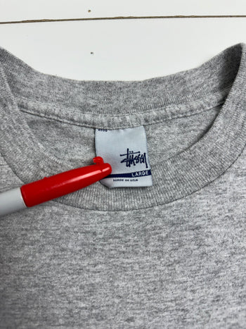 (L) Vintage 90s Stussy Sid Vicious Tee Grey
