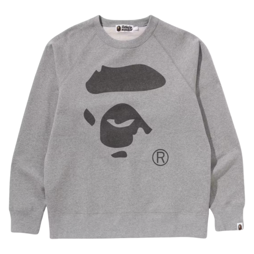 BAPE Ape Face Sweatshirt Grey | Vintage Clothing Store Canada