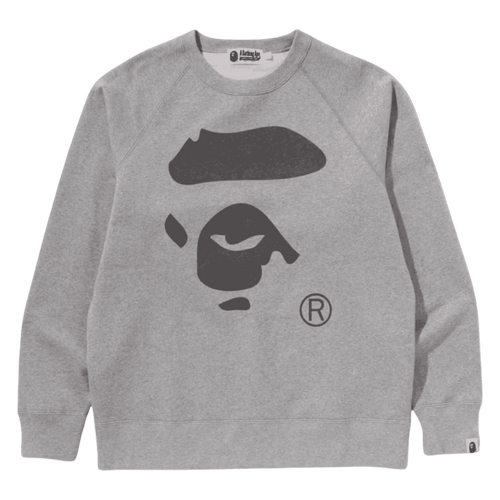 BAPE Ape Face Sweatshirt Grey | Vintage Clothing Store Canada