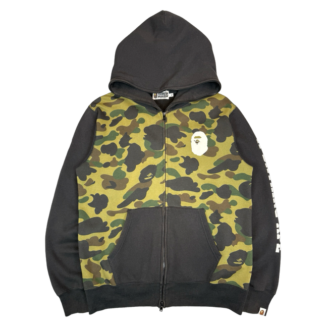 BAPE Happy New Year 1st Camo Full Zip Hoodie Black/Green (USED)