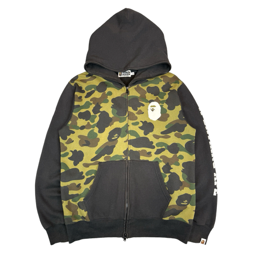 BAPE Happy New Year 1st Camo Full Zip Hoodie Black/Green (USED) | Vintage Clothing Store Canada
