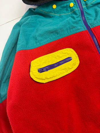 Vintage 1990's Adidas Adventure Polar Fleece Jacket Multi
