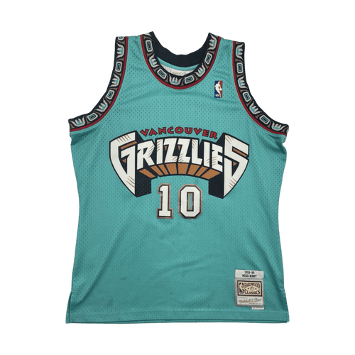 (L) Mitchell & Ness Vancouver Grizzlies Mike Bibby Jersey | Vintage Clothing Store Canada