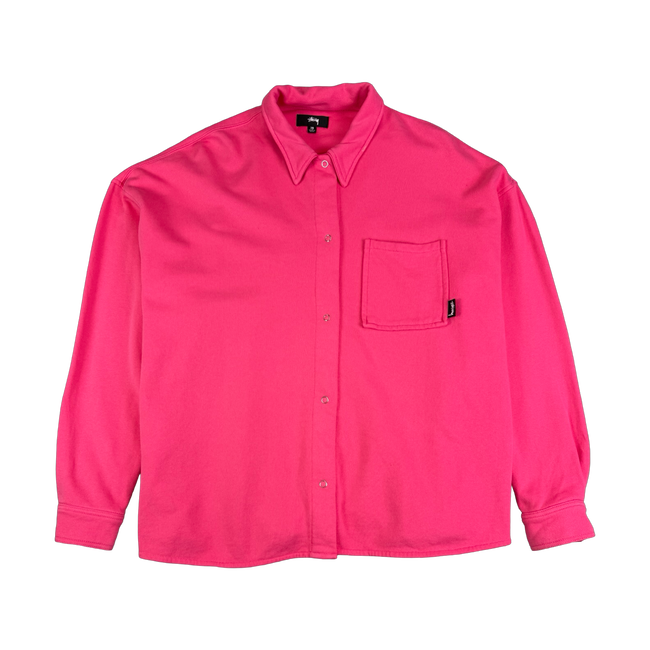 Stussy Huron Button Up Shirt Hot Pink (USED)