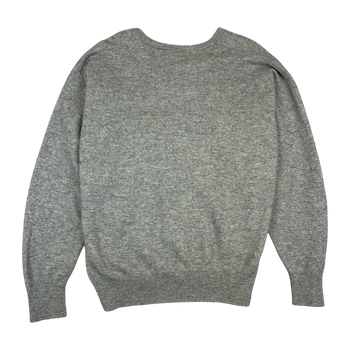 Women's Burberry Wool V Neck Knit Grey