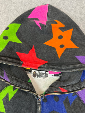 BAPE Sta Star Full Zip Hoodie Black/Multi (USED)