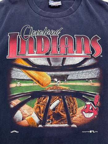 (XL) Vintage Cleveland Indians Tee Faded Navy