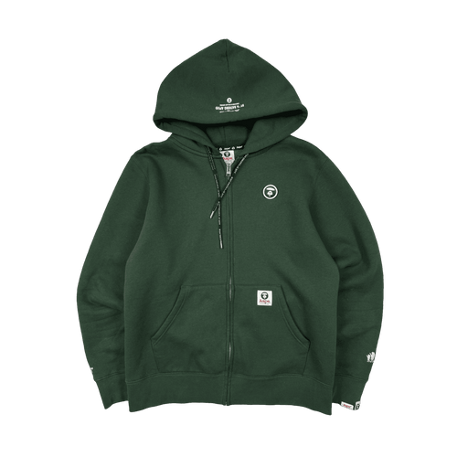 AAPE Drawstring Zip Hoodie Green (USED) | Vintage Clothing Store Canada