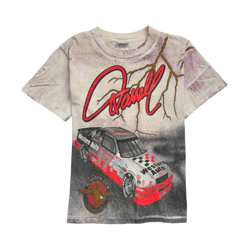 Vintage 90s AOP Winston Cup Nascar Rolling Thunder Tee White | Vintage Clothing Store Canada