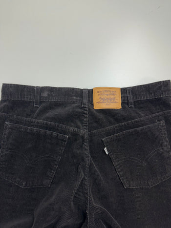 (35) Vintage 655 Levis Silver Tab Corduroy Pants Black