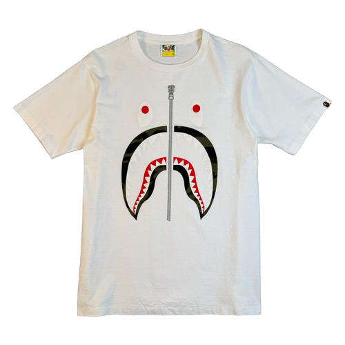 BAPE 1st Camo Shark Tee White (USED) | Vintage Clothing Store Canada