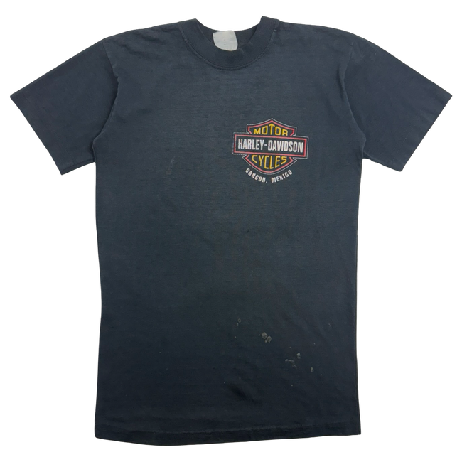 Vintage Harley Davidson American Legend Cancun Tee Black