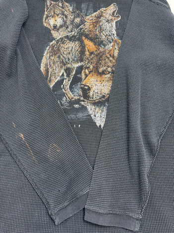 (XXL) Vintage Wolf Nature Heavyweight L/S Tee Black