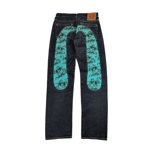 Evisu Lot 2000 No. 3 Daicock Blue Denim Pants | Vintage Clothing Store Canada