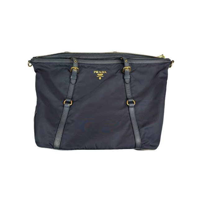 Prada Tessuto Nylon Handbag Navy