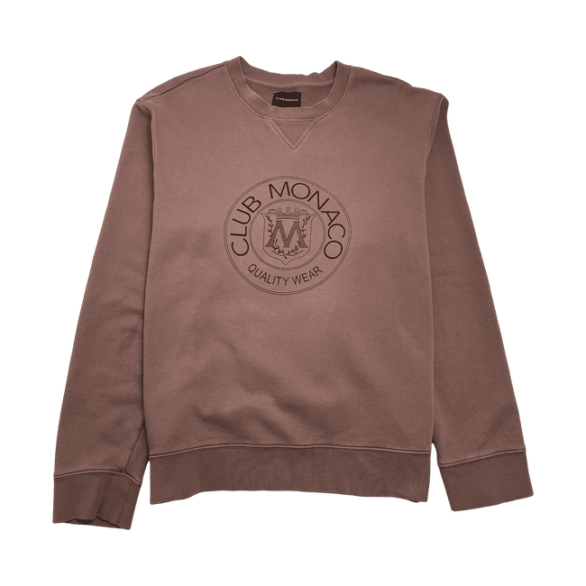 (XL) Vintage Club Monaco Crest Sweatshirt Rust Pink