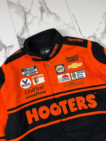 Jeff Hamilton Hooters Nascar Racing Jacket Orange/Black