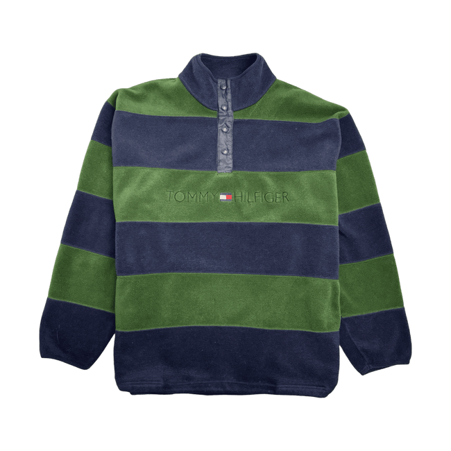 (XL) Vintage 90s Tommy Hilfiger Fleece Navy/Olive