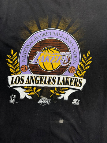 (L) Vintage '92 Starter Los Angeles Lakers Tee Black