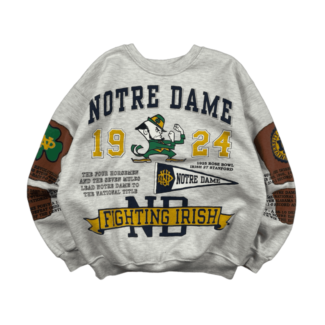 Vintage Notre Dame Fighting Irish AOP Sweatshirt Grey