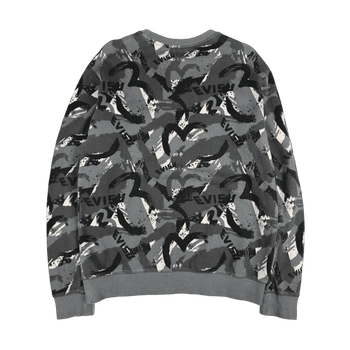 Evisu Seagull AOP Print Sweatshirt Dark Grey