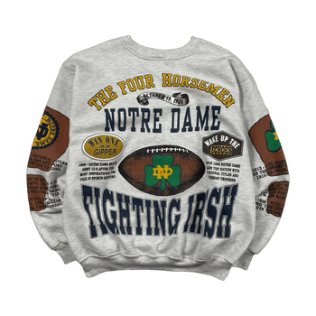 Vintage Notre Dame Fighting Irish AOP Sweatshirt Grey