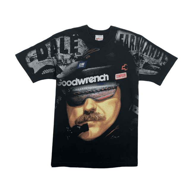 (L) Vintage '98 Dale Earnhardt AOP Nascar Racing Tee Black
