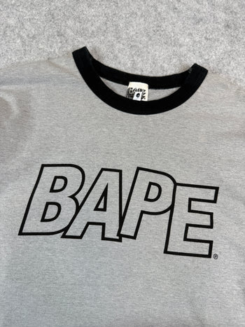 BAPE Logo L/S Tee Grey