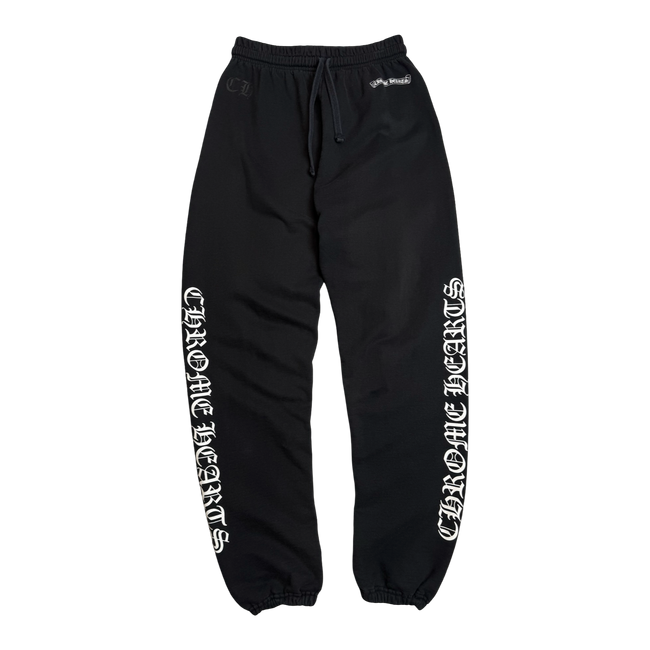 Chrome Hearts Scroll Logo Sweatpants Black