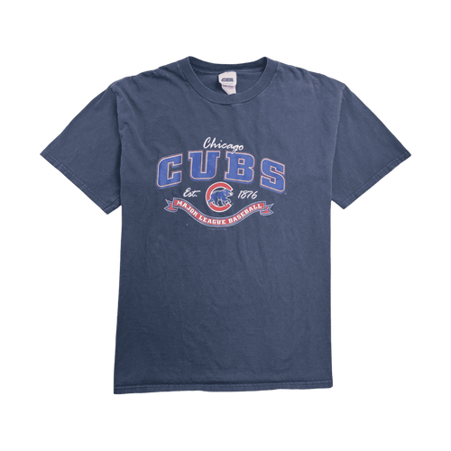 Vintage 2000s MLB Chicago Cubs Tee Faded Navy | Vintage Clothing Store Canada