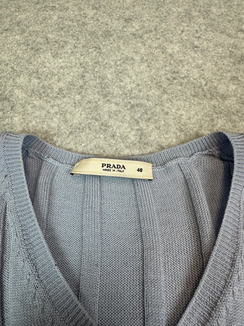 Women's Prada Blue V-neck Knit