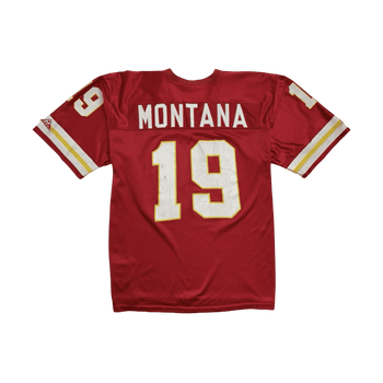 (L) Vintage 90s Apex Joe Montana San Francisco 49ers Football Jersey Red