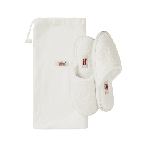 Supreme Frette Slippers White | Vintage Clothing Store Canada