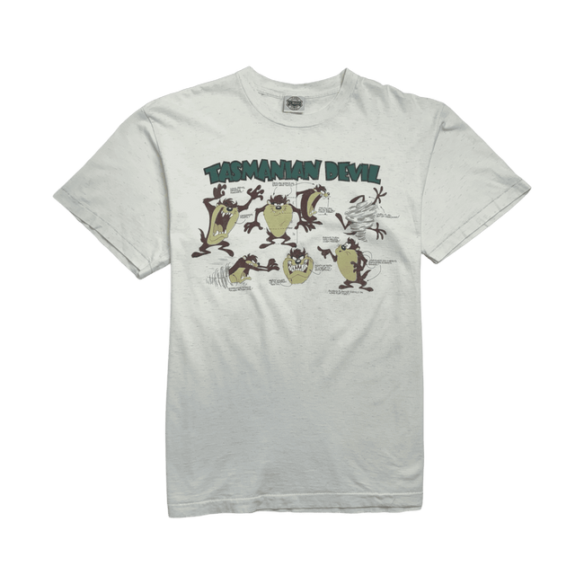 (L) Vintage 90s Tasmanian Devil Tee White