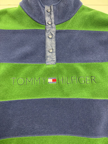 (XL) Vintage 90s Tommy Hilfiger Fleece Navy/Olive