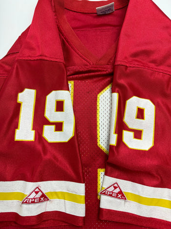 (L) Vintage 90s Apex Joe Montana San Francisco 49ers Football Jersey Red