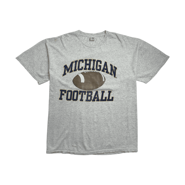 (XXL) Vintage Michigan Football Tee Light Grey
