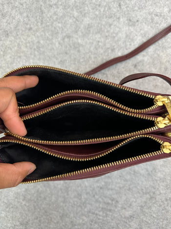 Celine Small Trio Crossbody Bag Purple